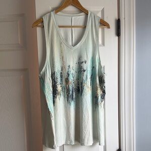 Abstract Print Sleeveless Top